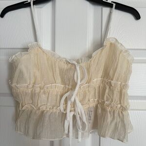 12th Tribe Dahlia Tank in Baby Yellow - NWT